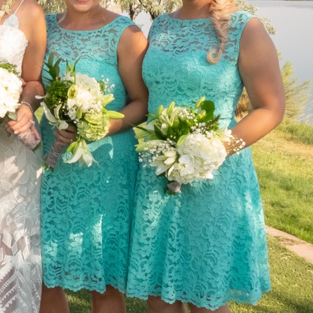 David’s Bridal Lace Bridesmaid Dress